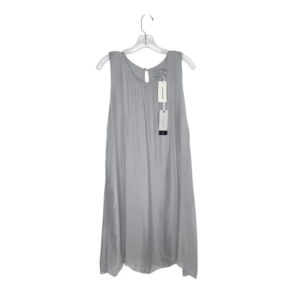 Adele Altman Roma Diaphanous Gray Silk Shift Dress NWT